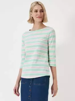 Топ Crew Clothing Breton, цвет light green/multi