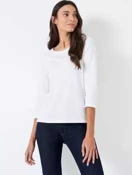 Топ Crew Clothing Perfect Slub, белый