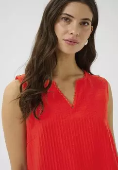 Топ CRLORI - Blouse Cream, красный