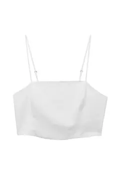 Топ CROP - Blouse Koton, кремовый