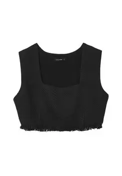 Топ CROP Calliope, черный
