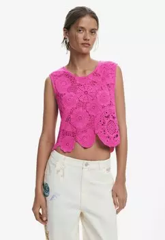 Топ CROP Desigual, розовый