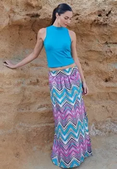 Топ CROP HALTER CHIC by Lirette, синий