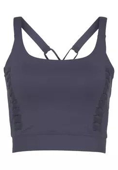 Топ CROP LASCANA Active, цвет navy