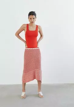 Топ CROP WITH SLIT Rue les crateurs, красный