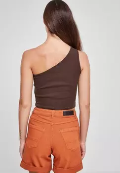 Топ CROPPED ASYMMETRIC Urban Classics, коричневый