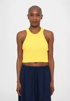 Топ CROPPED RACER TANK CLOSED, желтый