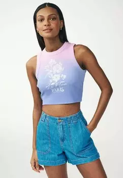 Топ Cropped Racer Tank Next, фиолетовый