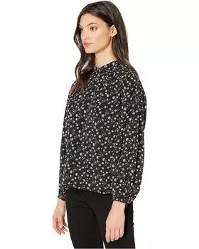 Топ Cupcakes and Cashmere Victoria Border Ditsy Peasant Top, черный