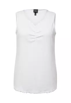 Топ CURLY HEM TANK Ulla Popken, белый