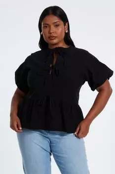 Топ Curve Black Tie QUIZ Clothing