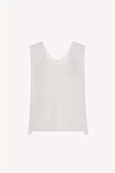 Топ Дайна из шелка The Row, белый