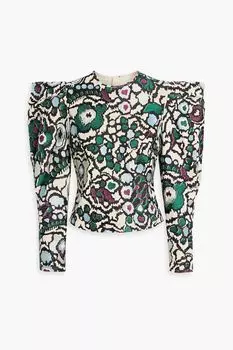 Топ Damili из хлопка и жаккарда ISABEL MARANT, зеленый