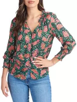 Топ Daniel Rainn с абстрактным принтом, jade