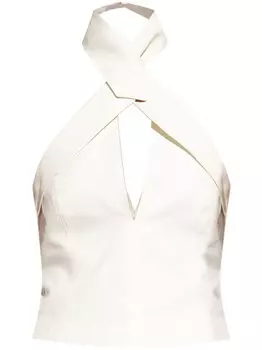 Топ Danil с вырезом халтер Cult Gaia, белый