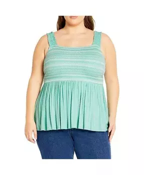 Топ Danni больших размеров CITY CHIC, зеленый