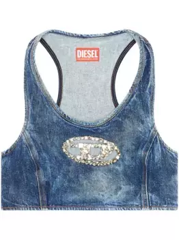 Топ De-Top-Fsd с кристаллами DIESEL, синий