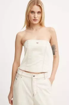 Топ DE-VILLE из хлопка Diesel, бежевый