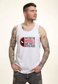 Топ DEADPOOL WOLVERINE AIM FOR THE MIDDLE TANK Marvel, белый