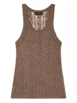 Топ Desert Drift фактурной вязки Alanui, коричневый