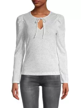 Топ Design 365с пышными рукавами, серый