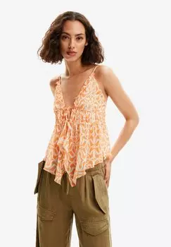 Топ Desigual, оранжевый