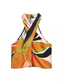 Топ Desigual, оранжевый