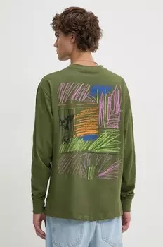 Топ Desigual с длинными рукавами из хлопка LIAM, зеленый