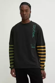 Топ Desigual с длинными рукавами из хлопка PAUL, черный
