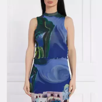 Топ desigual x monsieur christian lacroix slim fit Desigual, синий