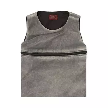 Топ Diesel Bubble Top With Utility Pocket Grey, серый