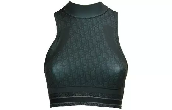 Топ Dior без бретелек, зеленый