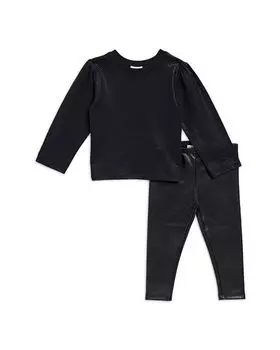 Топ для девочек Gunmetal Hearts &; Брюки - Детские Splendid, цвет Black