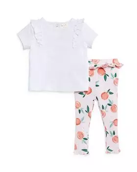 Топ для девочек и amp; Комплект леггинсов с рюшами – для малышей Bloomie's Baby, цвет White