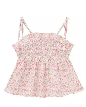 Топ для девочки в форме сот с цветочным принтом Dadati, розовый