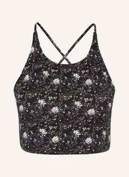 Топ для йоги напечатано MANDALA, черный/белый/зеленый