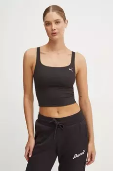 Топ для йоги Studio Cloudspun Puma, черный