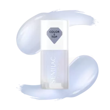 Топ для классических лаков для ногтей, 7 мл Semilac Blue holo glazed, цвет holo