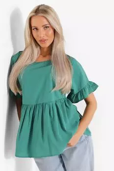 Топ для материалов с крестом на спине Boohoo, зеленый