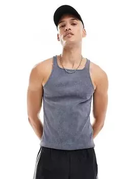 Топ для мышц fit tablet wash в древесном угле ASOS DESIGN