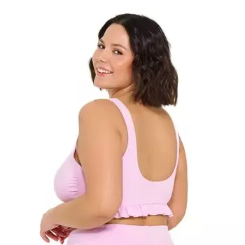 Топ для плавания без косточек размера плюс девяносто девять° для юниоров с завязкой спереди и оборками Ninety-Nine Degrees