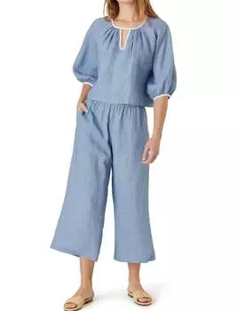 Топ для путешествий из льна шамбре Livro, цвет chambray linene