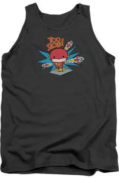 Топ для взрослых DC Comics Flash Too Slow Gildan, цвет charcoal