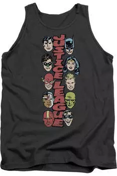 Топ для взрослых DC Comics Stacked Justice Gildan, цвет charcoal