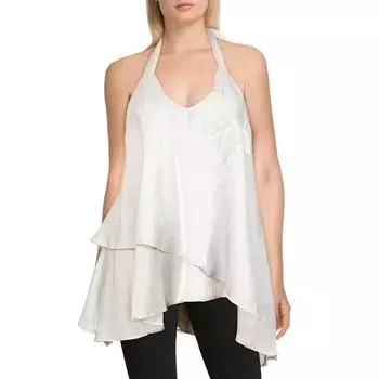 Топ для женщин-юниоров с блестками и бретельками Beulah, серый