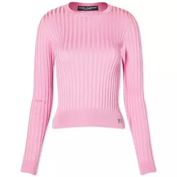 Топ Dolce & Gabbana Knitted Crop, розовый