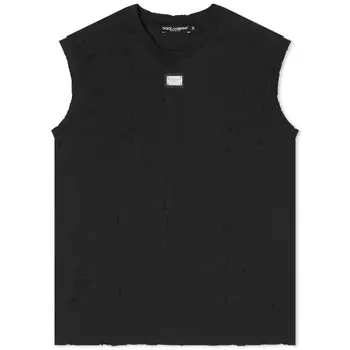 Топ Dolce & Gabbana Logo Tank, черный