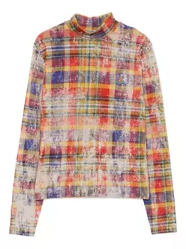 Топ Dolcevita в клетку тартан с высоким воротником Vivienne Westwood, красный