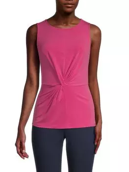 Топ Donna Karan New York с закручивающейся передней частью, rose