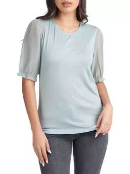 Топ DR2 by Daniel Rainn с объемными рукавами до локтя, aloe